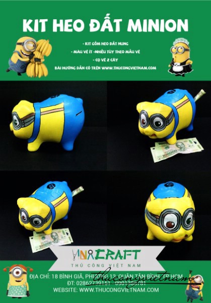 Kit heo đất Minion